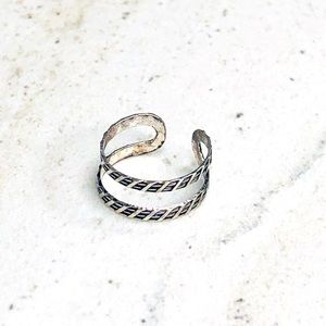 925 Sterling Silver Double Line Ear Cuff
